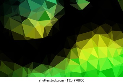 Light Green, Yellow vector triangle mosaic texture. Colorful abstract illustration with gradient. Elegant pattern for a brand book.