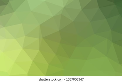 Light Green, Yellow vector triangle mosaic texture. A vague abstract illustration with gradient. Template for a cell phone background.
