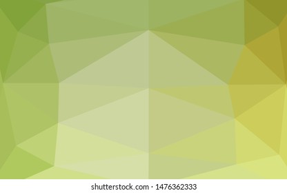 Light Green, Yellow vector triangle mosaic texture. Colorful illustration in abstract style with gradient. Template for a cell phone background.