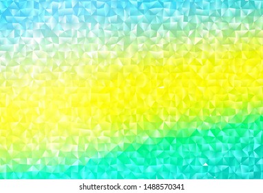 Light Green, Yellow vector triangle mosaic template. Modern geometrical abstract illustration with gradient. Template for a cell phone background.