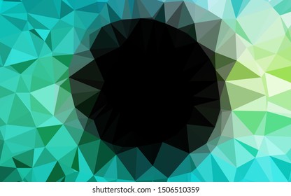 Light Green, Yellow vector triangle mosaic texture. Colorful abstract illustration with gradient. Triangular pattern for your business design.
