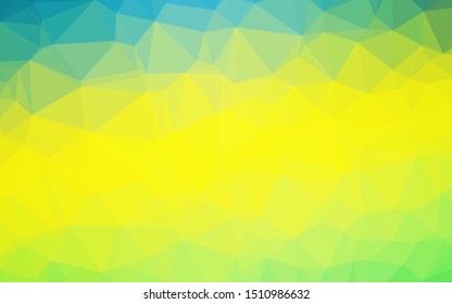 Light Green, Yellow vector triangle mosaic cover. Shining colored illustration in a Brand new style. Template for your brand book.