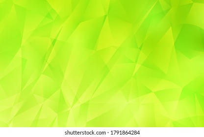 Light Green, Yellow vector triangle mosaic background. Polygonal abstract illustration with gradient. Template for cell phone's backgrounds.