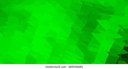 Light green, yellow vector triangle mosaic pattern. Mosaic colorful illustration with triangle concept. Multipurpose app design.