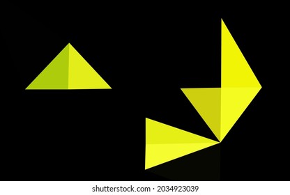 Light Green, Yellow vector triangle mosaic texture. A sample with polygonal shapes. Triangular pattern for your business design.