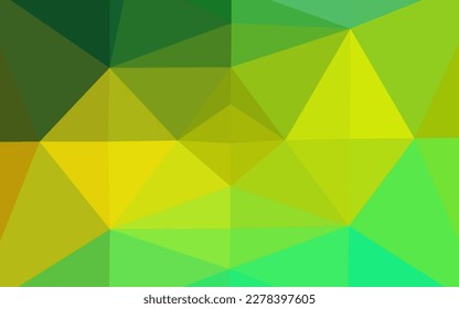 Light Green, Yellow vector triangle mosaic texture. Colorful illustration in abstract style with gradient. Brand new design for your business.