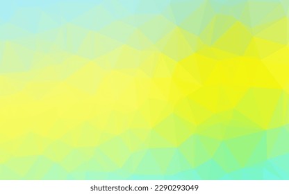 Light Green, Yellow vector triangle mosaic texture. Brand new colorful illustration in with gradient. Brand new style for your business design.