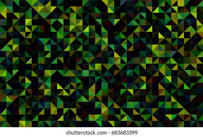 Light Green, Yellow vector triangle mosaic template. An elegant bright illustration with gradient. Triangular pattern for your business design.