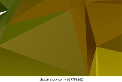Light Green, Yellow vector triangle mosaic pattern. Modern geometrical abstract illustration with gradient. Triangular pattern for your business design.