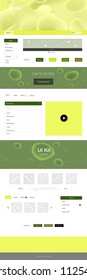 Light Green, Yellow vector ui ux kit with lines, ovals. Modern gradient abstract illustration with bandy lines. This sample is for your landing page.