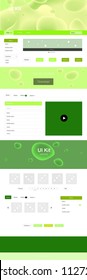 Light Green, Yellow vector ui ux kit with lines, ovals. Modern gradient abstract illustration with bandy lines. Simple colorful design for websites.