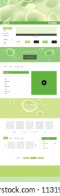 Light Green, Yellow vector ui kit with bubble shapes. Creative illustration in halftone marble style with gradient. Modern template for your landing page.