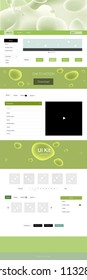 Light Green, Yellow vector ui kit with bubble shapes. Colorful illustration in abstract memphis style with gradient. Simple colorful design for websites.