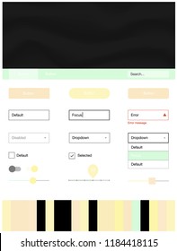 Light Green, Yellow vector ui kit with bubble shapes. Colorful illustration in abstract memphis style with gradient. This sample is for your website.