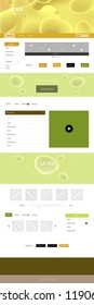 Light Green, Yellow vector ui ux kit with lines, ovals. Modern gradient abstract illustration with bandy lines. This sample is for your landing page.