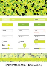 Light Green, Yellow vector ui ux kit with circles. Decorative ui kit design in abstract style with colorful dots. Modern template for your landing page.