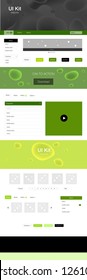 Light Green, Yellow vector ui ux kit with lines, ovals. Colorful illustration in abstract memphis style with gradient. This sample is for your website.