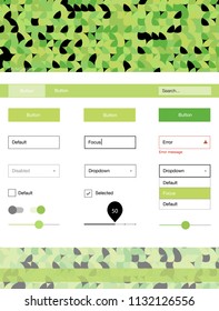 Light Green, Yellow vector web ui kit with spheres. Decorative ui kit design in abstract style with colorful dots. Simple colorful design for websites.