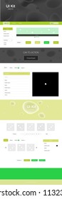 Light Green, Yellow vector web ui kit with lamp shapes. Elegant bright illustration with gradient  in memphis style. This template you can use for websites.