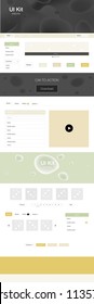 Light Green, Yellow vector web ui kit with lamp shapes. Elegant bright illustration with gradient  in memphis style. This template you can use for landing pages.