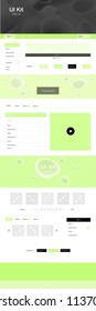 Light Green, Yellow vector web ui kit with lamp shapes. Shining curly illustration in marble style with gradient. This template you can use for websites.