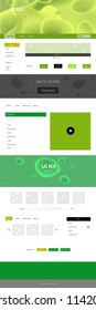 Light Green, Yellow vector web ui kit with lamp shapes. Glitter abstract illustration with blurred bubble shapes.. Beautiful layout for websites, landing pages.