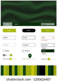 Light Green, Yellow vector web ui kit with lamp shapes. Glitter abstract illustration with blurred bubble shapes.. This template you can use for landing pages.