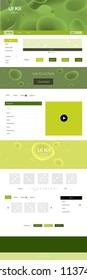 Light Green, Yellow vector wireframe kit with abstract circles. Creative illustration in halftone marble style with gradient. This template you can use for websites.
