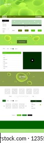 Light Green, Yellow vector wireframe kit with abstract circles. Shining curly illustration in marble style with gradient. Beautiful layout for websites, landing pages.