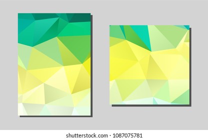 Light Green, Yellowvector background for presentations. Web interface on abstract background with colorful gradient. Pattern can be used as a template for calendars.