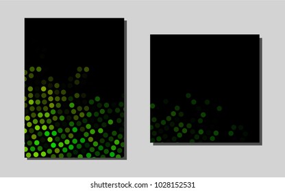 Light Green, Yellowvector banner for websites. Glitter abstract design concept with text box. Beautiful design for cover of notepads.
