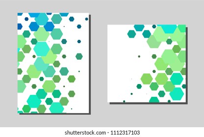 Light Green, Yellowvector banner for websites. Booklet with textbox on colorful abstract background. Beautiful design for cover of notepads.