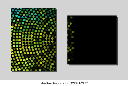 Light Green, Yellowvector brochure for ui, ux design. Booklet with textbox on colorful abstract background. The pattern can be used for any ad, booklets.