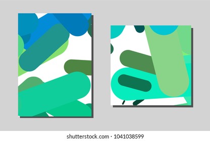 Light Green, Yellowvector brochure for ui, ux design. Beautiful colored sample in A4 size. The pattern can be used for any ad, booklets.