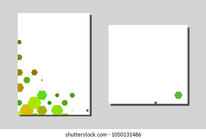 Light Green, Yellowvector brochure for ui, ux design. Web interface on abstract background with colorful gradient. Completely new template for your brand book.