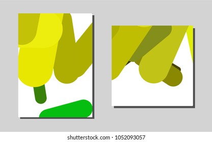 Light Green, Yellowvector brochure for ui, ux design. Modern abstract design concept with colorful gradient. Completely new template for your brand book.