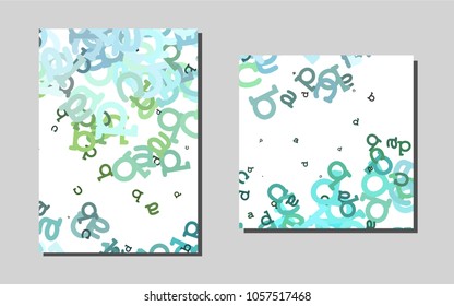 Light Green, Yellowvector brochure for ui, ux design. Blurred decorative design in abstract style with textbox. Pattern for ads, leaflets, labels of your business.