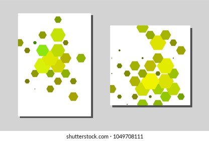 Light Green, Yellowvector layout for Leaflets. Blurred decorative design in abstract style with textbox. Pattern for beautiful business cards, folders.