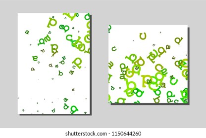 Light Green, Yellowvector layout for Leaflets. Blurred decorative design in abstract style with textbox. Completely new template for your brand book.