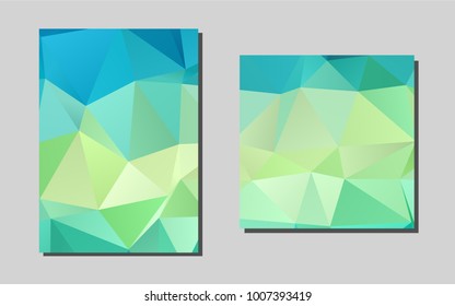 Light Green, Yellowvector pattern for posters. Booklet with textbox on colorful abstract background. Beautiful design for cover of notepads.