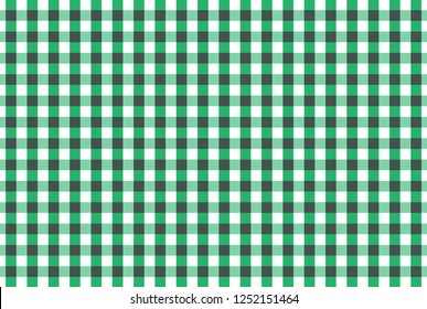 Light green,black and white firebrick  gingham pattern teblechloth.Vector illustration.EPS-10