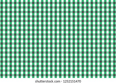 Light green,black and white firebrick  gingham pattern teblechloth.Vector illustration.EPS-10