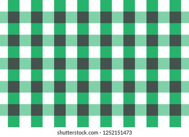 Light green,black and white firebrick  gingham pattern teblechloth.Vector illustration.EPS-10