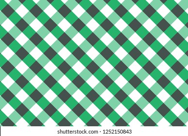 Light green,black and white gingham pattern teblechloth.Vector illustration.EPS-10