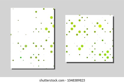 Light Greenvector background for presentations. Beautiful colored sample in A4 size. Pattern can be used as a template for calendars.