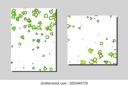 Light Greenvector background for presentations. Booklet with textbox on colorful abstract background. Pattern can be used as a template for calendars.