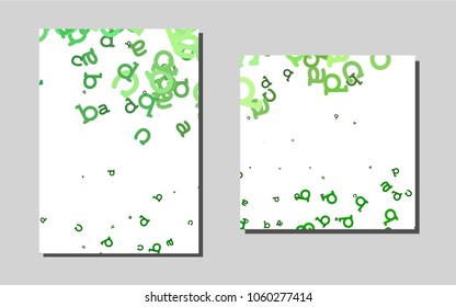 Light Greenvector background for presentations. Booklet with textbox on colorful abstract background. Pattern for ads, leaflets, labels of your business.