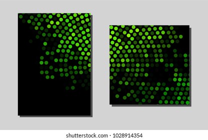 Light Greenvector background for presentations. Glitter abstract design concept with text box. Pattern for beautiful business cards, folders.