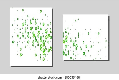 Light Greenvector background for presentations. Glitter abstract design concept with text box. Pattern for beautiful business cards, folders.