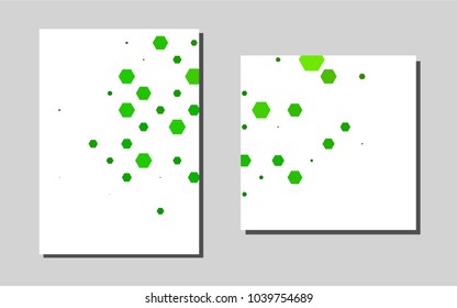 Light Greenvector banner for websites. Abstract booklet on colored background with gradient. Pattern can be used as a template for calendars.
